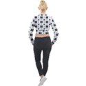 Polka Dot  Svg Long Sleeve Cropped Velvet Jacket View2