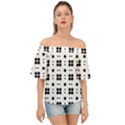 Polka Dot  Svg Off Shoulder Short Sleeve Top View1