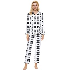 Polka Dot  Svg Womens  Long Sleeve Velvet Pocket Pajamas Set by 8989