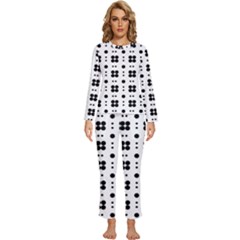 Polka Dot  Svg Womens  Long Sleeve Lightweight Pajamas Set