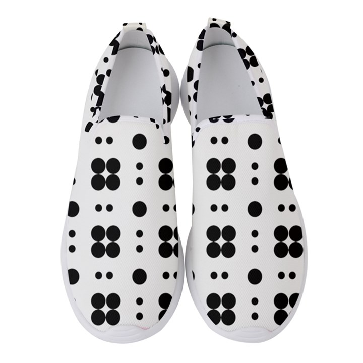 Polka Dot  Svg Women s Slip On Sneakers