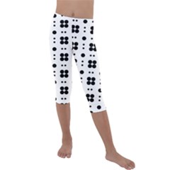 Polka Dot  Svg Kids  Lightweight Velour Capri Leggings  by 8989