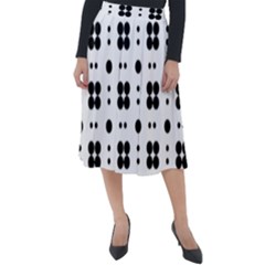 Polka Dot  Svg Classic Velour Midi Skirt  by 8989