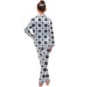 Polka Dot  Svg Kid s Satin Long Sleeve Pajamas Set View2