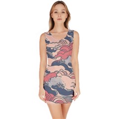 Waves Ocean Sea Water Pattern Rough Seas Bodycon Dress by Ravend