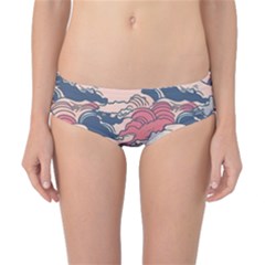 Waves Ocean Sea Water Pattern Rough Seas Classic Bikini Bottoms by Ravend