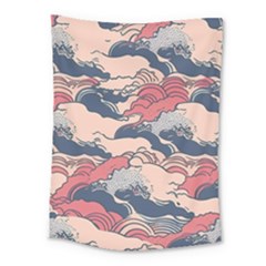 Waves Ocean Sea Water Pattern Rough Seas Medium Tapestry by Ravend