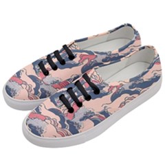 Waves Ocean Sea Water Pattern Rough Seas Women s Classic Low Top Sneakers by Ravend