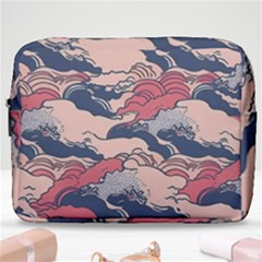 Waves Ocean Sea Water Pattern Rough Seas Make Up Pouch (large) by Ravend