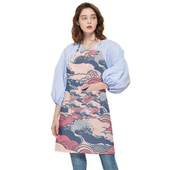 Waves Ocean Sea Water Pattern Rough Seas Pocket Apron by Ravend