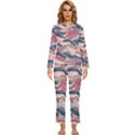 Waves Ocean Sea Water Pattern Rough Seas Womens  Long Sleeve Lightweight Pajamas Set View1