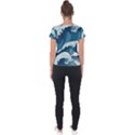 Waves Ocean Sea Pattern Water Tsunami Rough Seas Short Sleeve Sports Top  View2