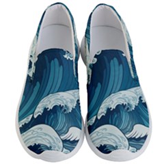 Waves Ocean Sea Pattern Water Tsunami Rough Seas Men s Lightweight Slip Ons by Ravend