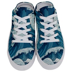 Waves Ocean Sea Pattern Water Tsunami Rough Seas Half Slippers by Ravend