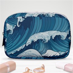 Waves Ocean Sea Pattern Water Tsunami Rough Seas Make Up Pouch (small) by Ravend