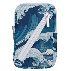 Waves Ocean Sea Pattern Water Tsunami Rough Seas Belt Pouch Bag (small) by Ravend