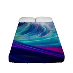 Waves Ocean Sea Tsunami Nautical Nature Water Fitted Sheet (full/ Double Size) by Ravend