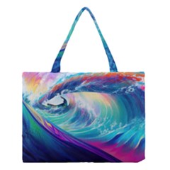 Waves Ocean Sea Tsunami Nautical Nature Water Medium Tote Bag by Ravend