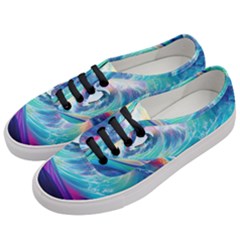 Waves Ocean Sea Tsunami Nautical Nature Water Women s Classic Low Top Sneakers by Ravend