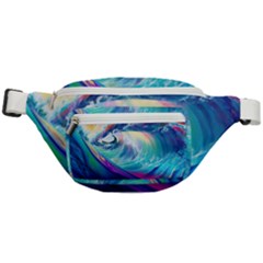 Waves Ocean Sea Tsunami Nautical Nature Water Fanny Pack by Ravend