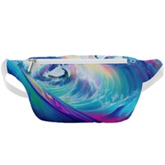 Waves Ocean Sea Tsunami Nautical Nature Water Waist Bag  by Ravend