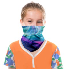 Waves Ocean Sea Tsunami Nautical Nature Water Face Covering Bandana (kids) by Ravend