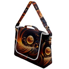 Ai Generated Swirl Space Design Fractal Light Abstract Box Up Messenger Bag by Ravend