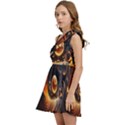 Ai Generated Swirl Space Design Fractal Light Abstract Kids  One Shoulder Party Dress View3