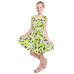 Background Pattern Graphic Beautiful Wallpaper Art Kids  Short Sleeve Dress by Ravend