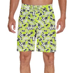 Background Pattern Graphic Beautiful Wallpaper Art Men s Beach Shorts