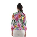 Beautiful Big Blooming Flowers Watercolor Women s Windbreaker View2