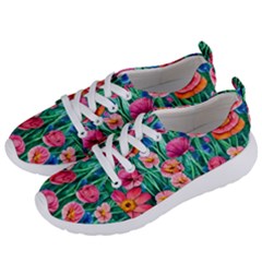 Blossom-filled Watercolor Flowers Women s Lightweight Sports Shoes by GardenOfOphir