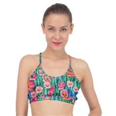 Blossom-filled Watercolor Flowers Basic Training Sports Bra by GardenOfOphir