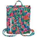 Blossom-filled Watercolor Flowers Flap Top Backpack View3