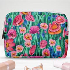 Blossom-filled Watercolor Flowers Make Up Pouch (medium) by GardenOfOphir