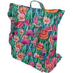 Blossom-filled Watercolor Flowers Buckle Up Backpack by GardenOfOphir