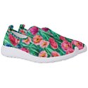 Blossom-filled Watercolor Flowers Men s Slip On Sneakers View3