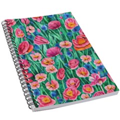 Blossom-filled Watercolor Flowers 5 5  X 8 5  Notebook by GardenOfOphir