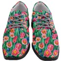 Blossom-filled Watercolor Flowers Women Heeled Oxford Shoes View1