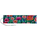 Blossom-filled Watercolor Flowers Roll Up Canvas Pencil Holder (L) View1