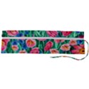 Blossom-filled Watercolor Flowers Roll Up Canvas Pencil Holder (L) View2