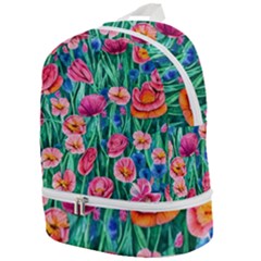 Blossom-filled Watercolor Flowers Zip Bottom Backpack by GardenOfOphir