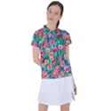 Blossom-filled Watercolor Flowers Women s Polo Tee View1