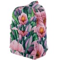 Azure Watercolor Flowers Classic Backpack View1