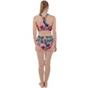 Azure Watercolor Flowers Racer Back Bikini Set View2