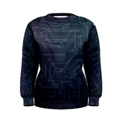 Circuit Board Circuits Mother Board Computer Chip Women s Sweatshirt by Ravend