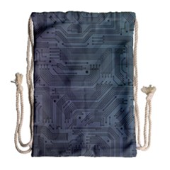 Circuit Board Circuits Mother Board Computer Chip Drawstring Bag (large) by Ravend