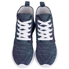 Circuit Board Circuits Mother Board Computer Chip Women s Lightweight High Top Sneakers by Ravend