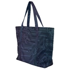 Circuit Board Circuits Mother Board Computer Chip Zip Up Canvas Bag by Ravend