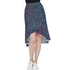 Circuit Board Circuits Mother Board Computer Chip Frill Hi Low Chiffon Skirt by Ravend